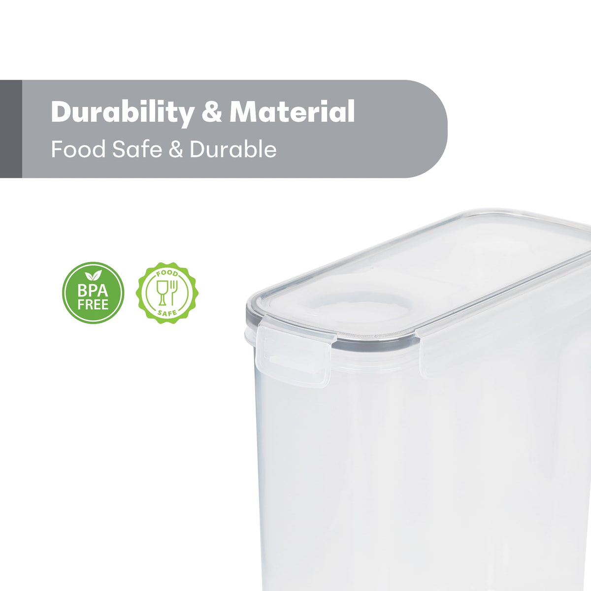 4 Pack Stackable Airtight Food Storage Containers (4L/135.2 oz) with Lids, Labels & Marker, BPA-Free Leakproof Pantry Organization for Cereal, Flour, Rice & Dry Food