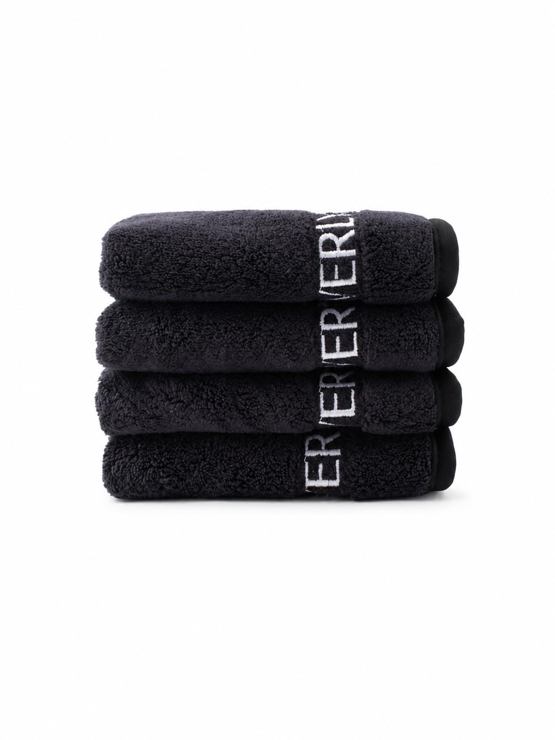 EVERLYGOODS Reusable Makeup Remover Cloths, Microfiber Face Towels, 12 x 12 Inch, Washable & Eco-Friendly, Pink & Black