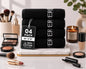 EVERLYGOODS Reusable Makeup Remover Cloths, Microfiber Face Towels, 12 x 12 Inch, Washable & Eco-Friendly, Pink & Black